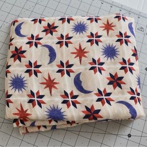 Moon and stars viscose crepe fabric, 3 meters